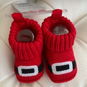 Newborn Christmas booties